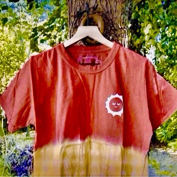 Big Bud Press Dip Dye Tee Pink/Red Size M - Picture 5 of 5